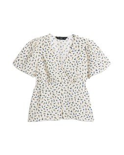 White Floral Blouse