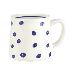 White and Blue Spot Mug